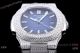 Luxury Replica Patek Philippe Nautilus Iced Out Watch Blue Dial Stainless steel (3)_th.jpg